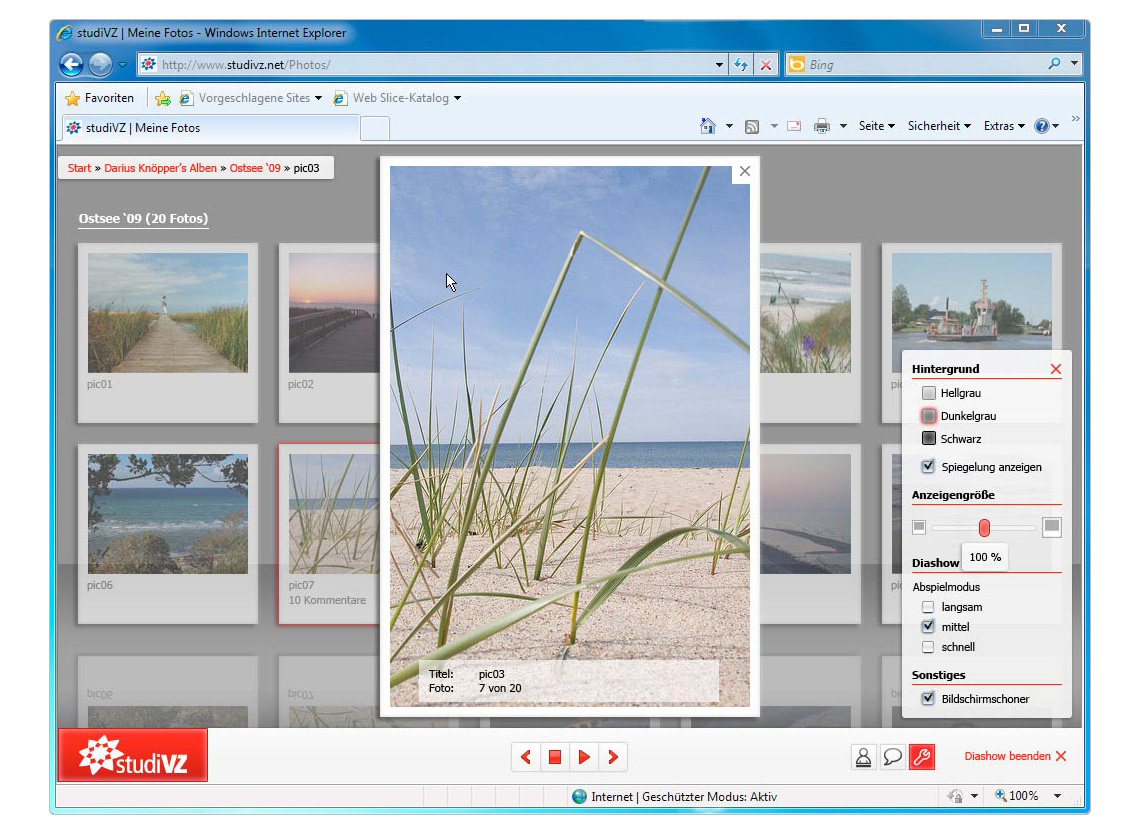 studiVZ HTML5 Diashow