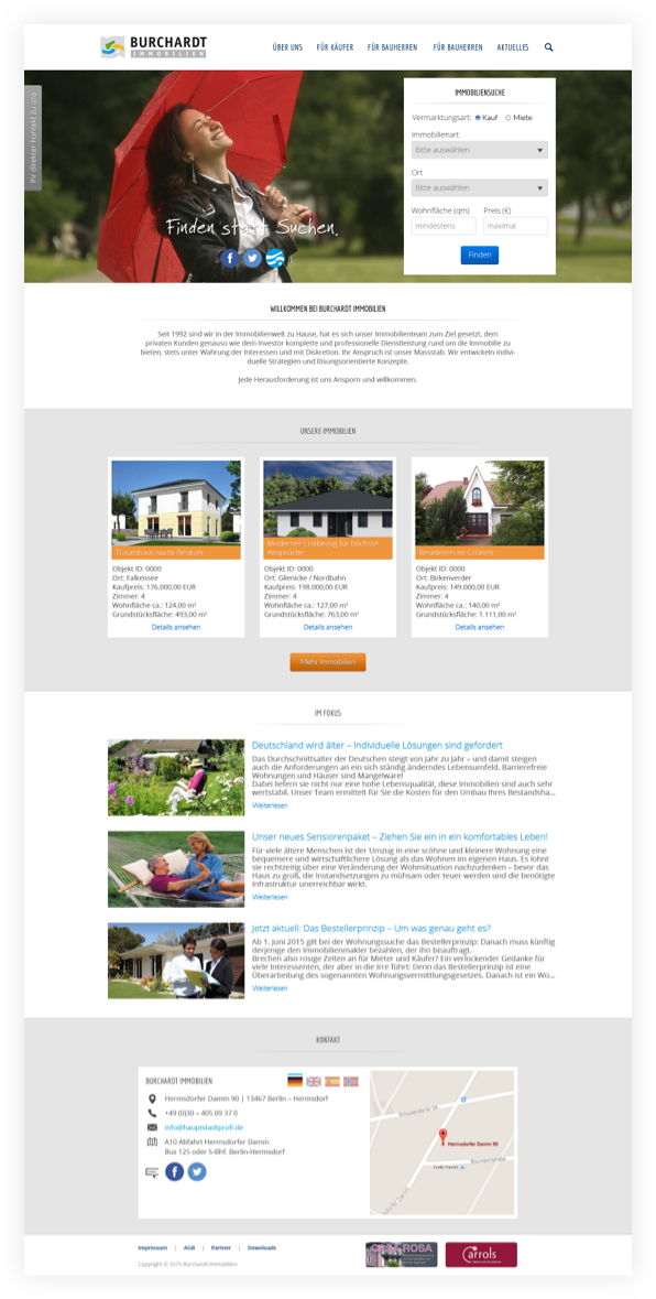 Burchardt Immobilien Homepage